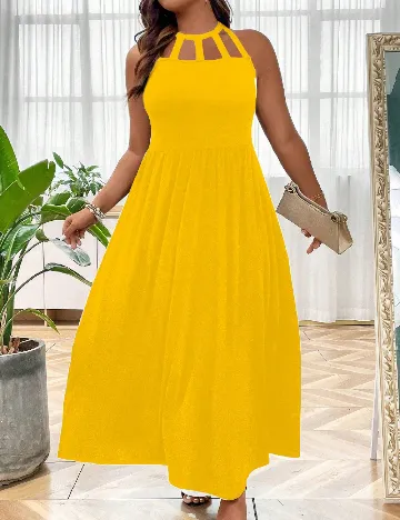 Rochie lunga SHEIN CURVE, galben Galben