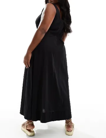 Rochie lunga ASOS Curve, negru Negru