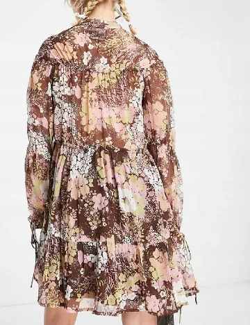 Rochie scurta Reclaimed Vintage, mix culori Mix culori