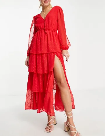 Rochie lunga Miss Selfridge, rosu Rosu