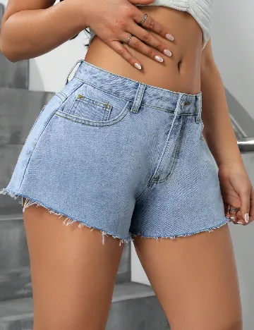 Pantaloni scurti SHEIN, albastru Albastru