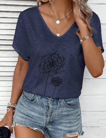 Tricou SHEIN, bleumarin Albastru