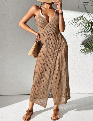 Rochie de plaja SHEIN, maro