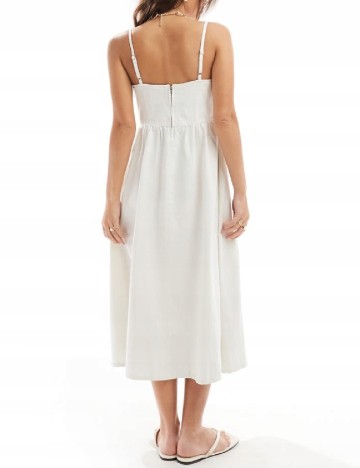 Rochie medie ASOS, alb