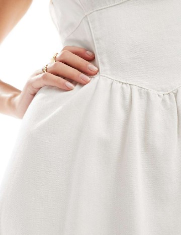 Rochie medie ASOS, alb