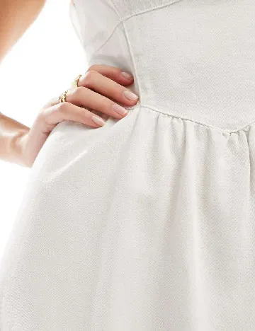 Rochie medie ASOS, alb Alb