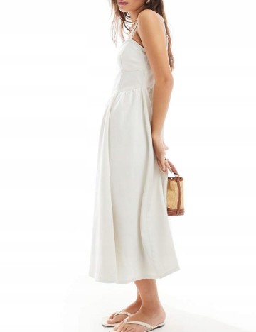 Rochie medie ASOS, alb