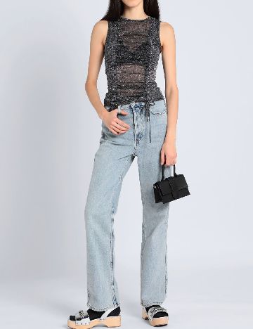 Maiou Top Shop, gri inchis