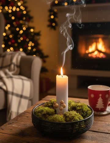 Suport lumanare Home Accents, negru