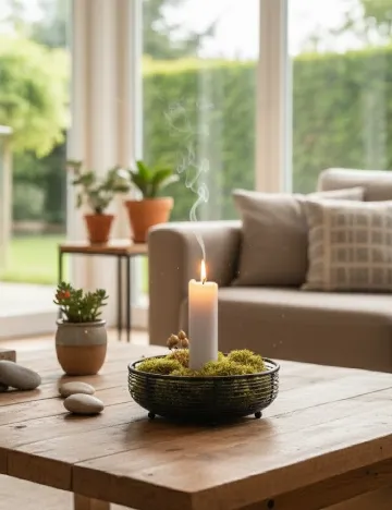 Suport lumanare Home Accents, negru