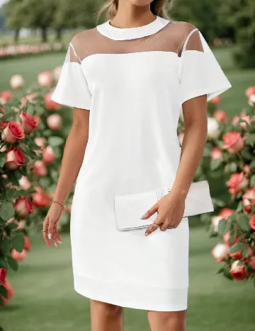 Rochie scurta SHEIN, alb Alb