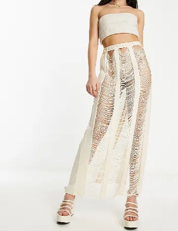 Fusta de plaja ASOS, crem Crem
