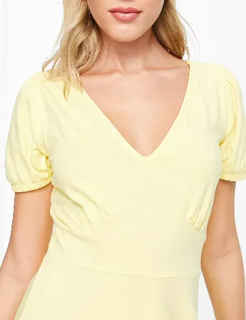 Rochie scurta Pieces, galben Galben