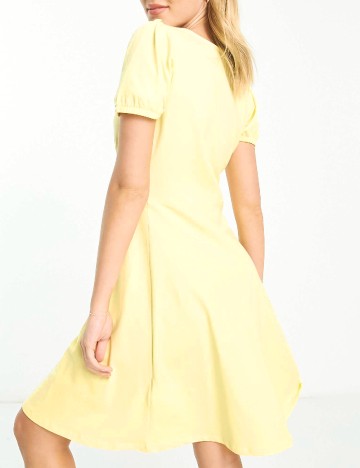 Rochie scurta Pieces, galben