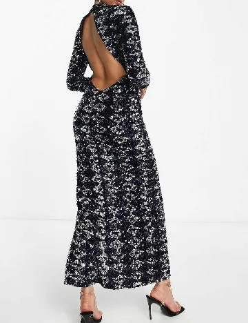 Rochie lunga ASOS, bleumarin Albastru