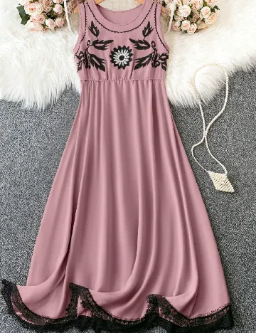 Rochie medie SHEIN CURVE, roz Roz