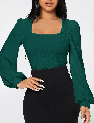 Top SHEIN, verde Verde