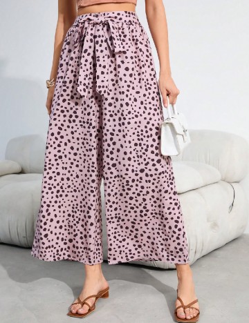 Pantaloni SHEIN, roz/maro