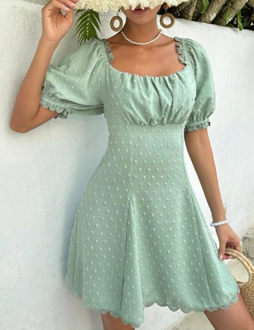 Rochie scurta SHEIN, verde