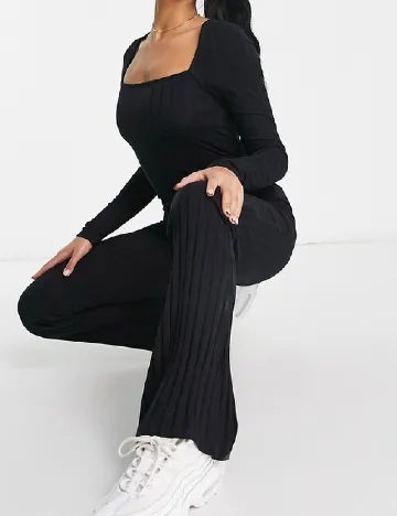 Salopeta ASOS, negru Negru