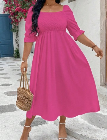 Rochie medie SHEIN CURVE, roz