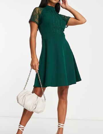 Rochie scurta Liquorish, verde