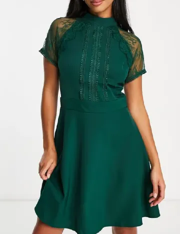 Rochie scurta Liquorish, verde Verde