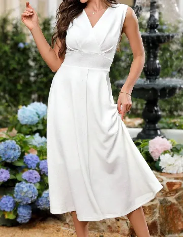 Rochie medie SHEIN, alb Alb