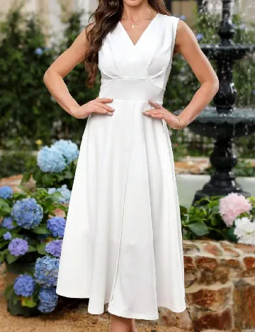 Rochie medie SHEIN, alb Alb