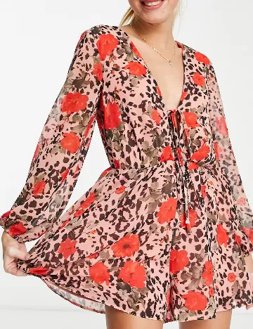 Salopeta Miss Selfridge, floral print Floral print