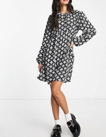 Rochie scurta Pieces, negru