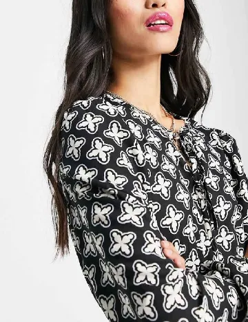 Rochie scurta Pieces, negru Negru