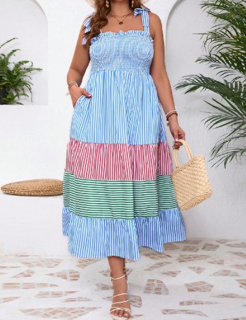 Rochie lunga SHEIN CURVE, mix culori