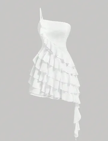 Rochie scurta SHEIN, alb Alb