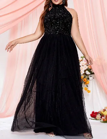 Rochie lunga SHEIN CURVE, negru Negru