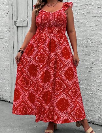 Rochie lunga SHEIN CURVE, rosu