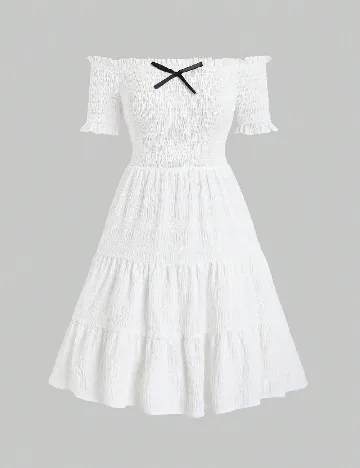 Rochie scurta SHEIN, alb Alb