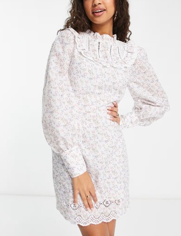 Rochie scurta Glamorous, alb