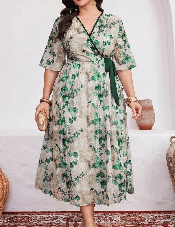 Rochie lunga SHEIN CURVE, verde