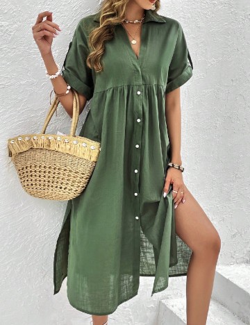 Rochie medie SHEIN, verde