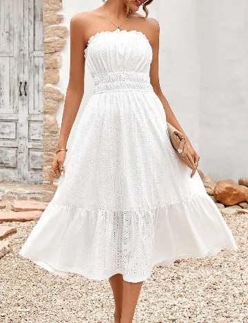 Rochie medie SHEIN, alb Alb