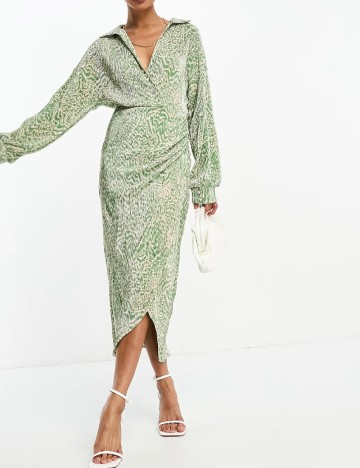 Rochie medie ASOS, verde