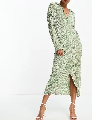 Rochie medie ASOS, verde Verde