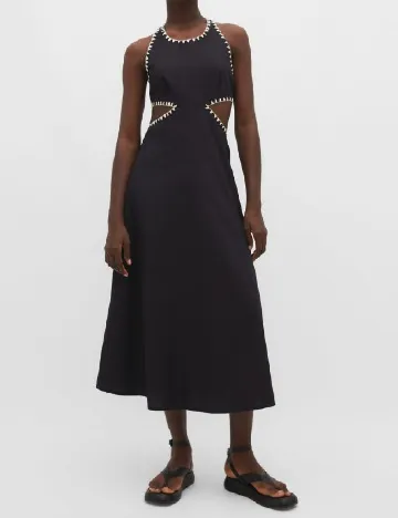 Rochie medie Stradivarius, negru Negru