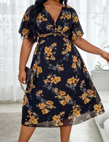 Rochie medie SHEIN CURVE, floral
