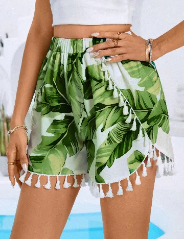 Pantaloni de plaja SHEIN, verde Verde