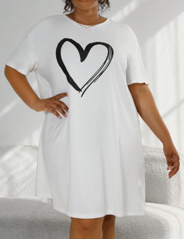 Rochie scurta SHEIN CURVE, alb