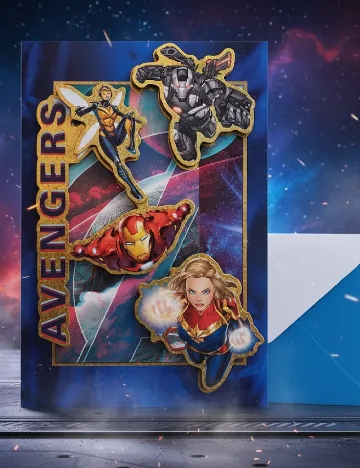 Felicitare 3D WISHES-AVENGERS W&O Products, mix culori Mix culori