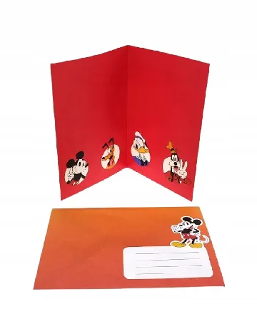 Felicitare 3D Disney Mickey Mouse W&O Products, mix culori Mix culori
