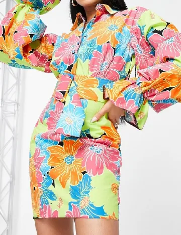 Rochie scurta ASOS, floral print Floral print